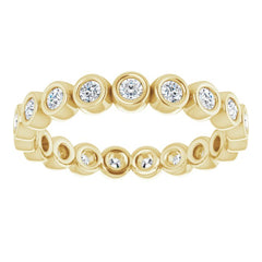 10K Yellow Gold 1/3 CTW Natural Diamond Eternity Band Size 5