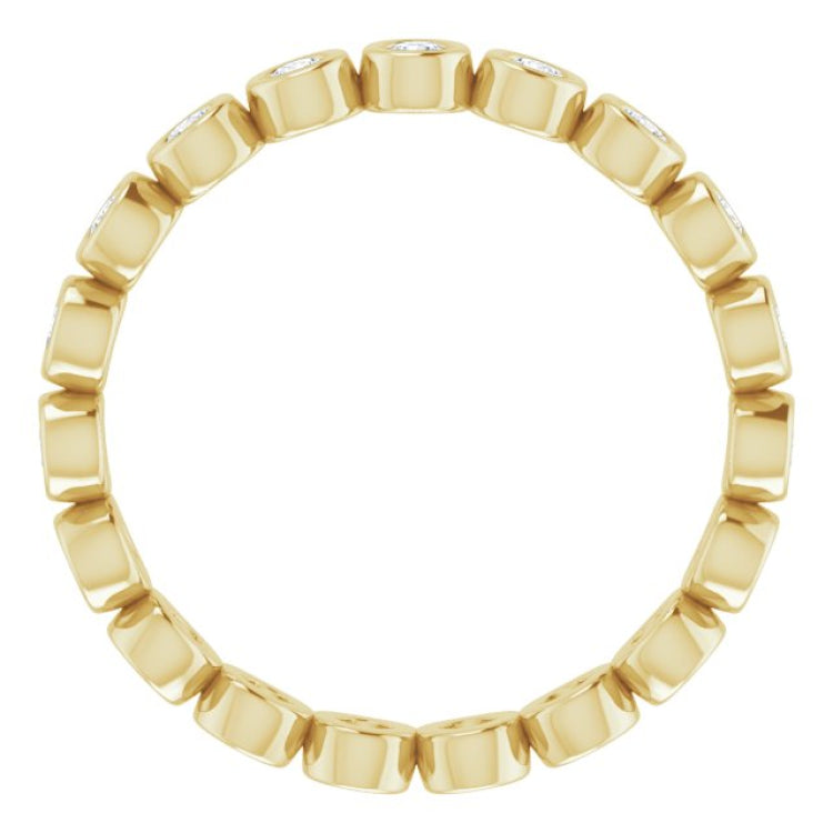 10K Yellow Gold 1/3 CTW Natural Diamond Eternity Band Size 5.5