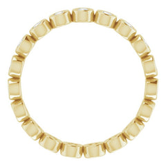 10K Yellow Gold 1/3 CTW Natural Diamond Eternity Band Size 5.5