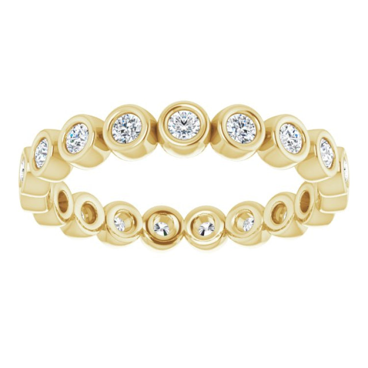 10K Yellow Gold 1/3 CTW Natural Diamond Eternity Band Size 5.5