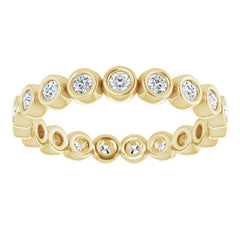 10K Yellow Gold 1/3 CTW Natural Diamond Eternity Band Size 5.5