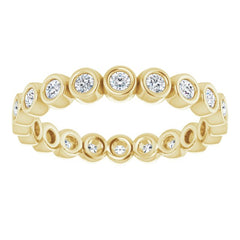 10K Yellow Gold 1/3 CTW Natural Diamond Eternity Band Size 5.75