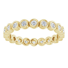 10K Yellow Gold 1/3 CTW Natural Diamond Eternity Band Size 6