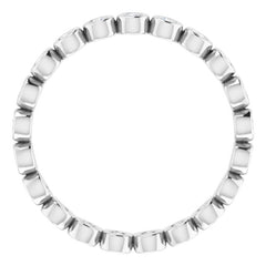 10K White Gold 1/3 CTW Natural Diamond Eternity Band Size 7.25