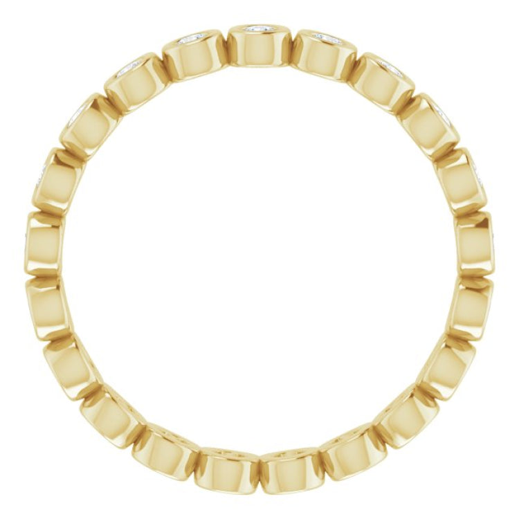 10K Yellow Gold 1/3 CTW Natural Diamond Eternity Band Size 7.25