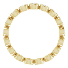 10K Yellow Gold 1/2 CTW Natural Diamond Eternity Band Size 5.5