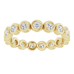 10K Yellow Gold 1/2 CTW Natural Diamond Eternity Band Size 5.5