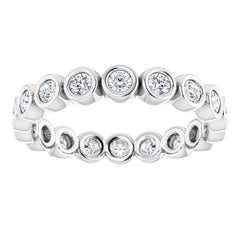 10K White Gold 1/2 CTW Natural Diamond Eternity Band Size 5.75