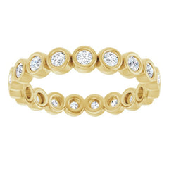 10K Yellow Gold 1/2 CTW Natural Diamond Eternity Band Size 7