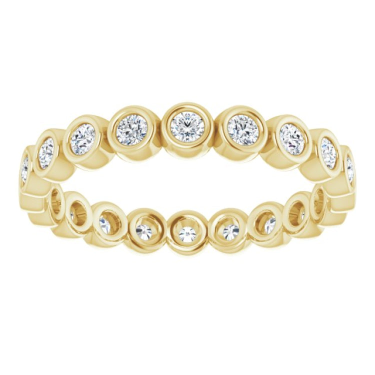 10K Yellow Gold 1/2 CTW Natural Diamond Eternity Band Size 8.25