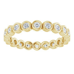 10K Yellow Gold 1/2 CTW Natural Diamond Eternity Band Size 8.25