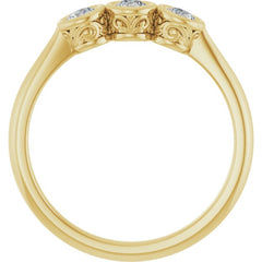 10K Yellow Gold 1/4 CTW Natural Diamond Anniversary Band