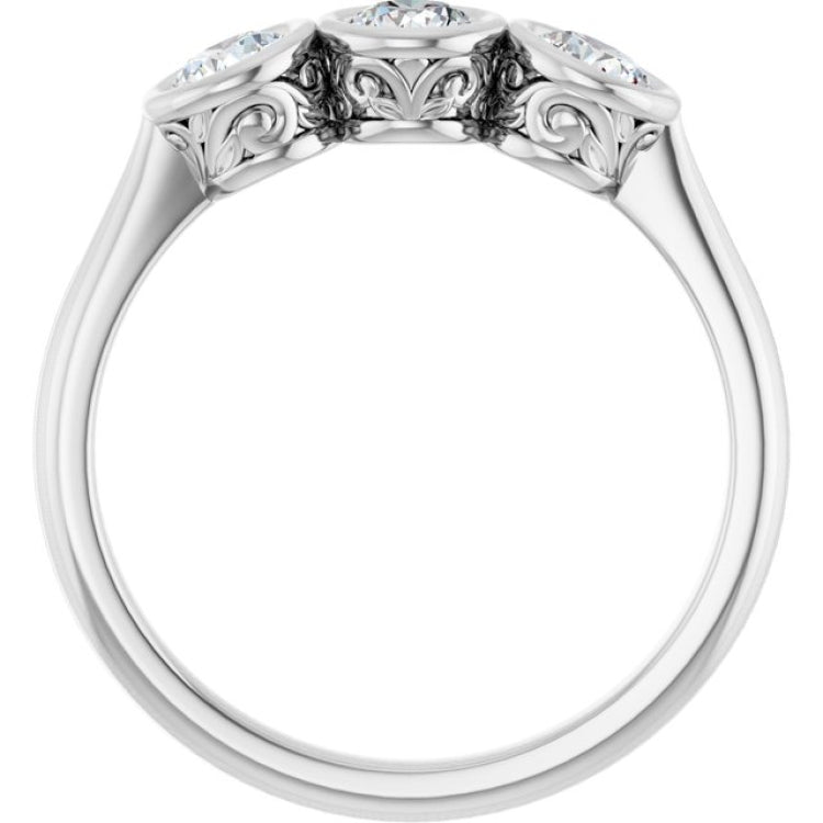 10K White Gold 5/8 CTW Natural Diamond Anniversary Band