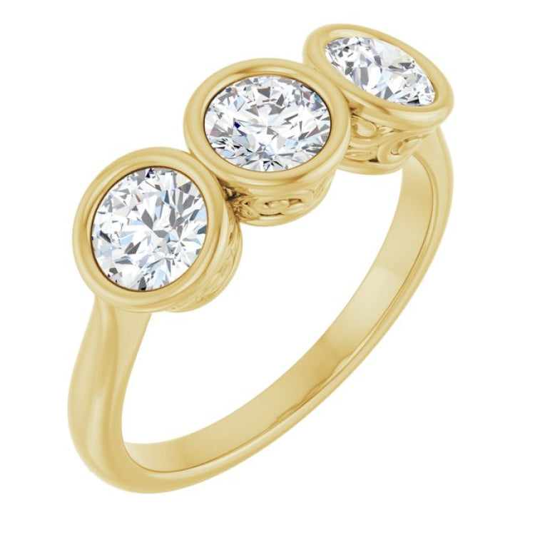 10K Yellow Gold 1 3/8 CTW Natural Diamond Anniversary Band