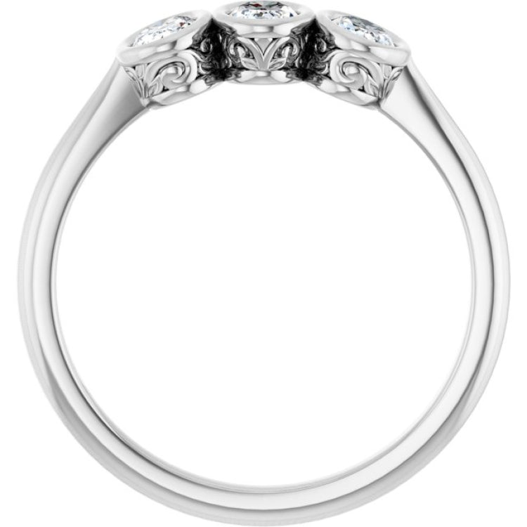 10K White Gold 3/4 CTW Natural Diamond Anniversary Band