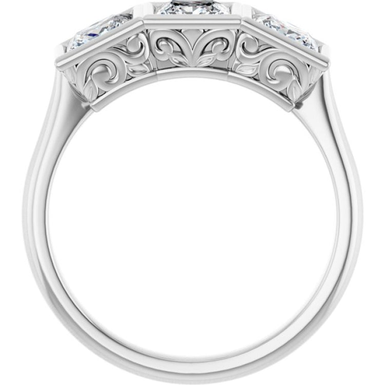 10K White Gold 1 3/8 CTW Natural Diamond Anniversary Band