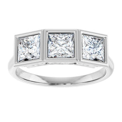 10K White Gold 1 3/8 CTW Natural Diamond Anniversary Band