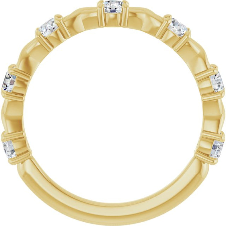 10K Yellow Gold 5/8 CTW Natural Diamond Anniversary Band