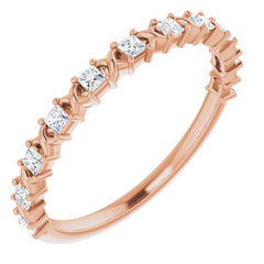 10K Rose Gold 1/4 CTW Natural Diamond Anniversary Band