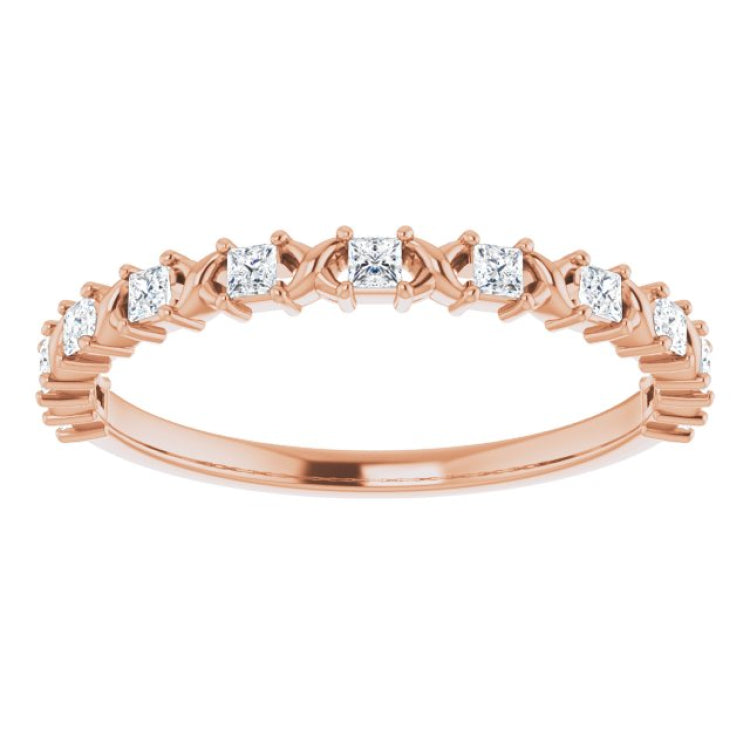 10K Rose Gold 1/4 CTW Natural Diamond Anniversary Band