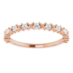 10K Rose Gold 1/4 CTW Natural Diamond Anniversary Band