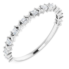 10K White Gold 1/4 CTW Natural Diamond Anniversary Band