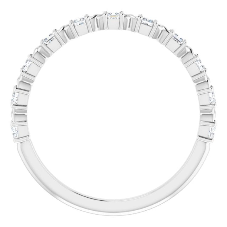 10K White Gold 1/4 CTW Natural Diamond Anniversary Band