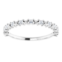 10K White Gold 1/4 CTW Natural Diamond Anniversary Band