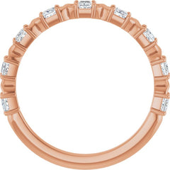 10K Rose Gold 1/2 CTW Natural Diamond Anniversary Band
