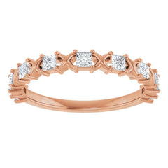 10K Rose Gold 1/2 CTW Natural Diamond Anniversary Band