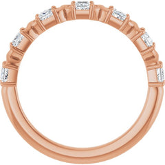10K Rose Gold 1/2 CTW Natural Diamond Anniversary Band