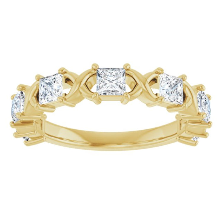 10K Yellow Gold 1 1/8 CTW Natural Diamond Anniversary Band