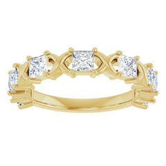 10K Yellow Gold 1 1/8 CTW Natural Diamond Anniversary Band