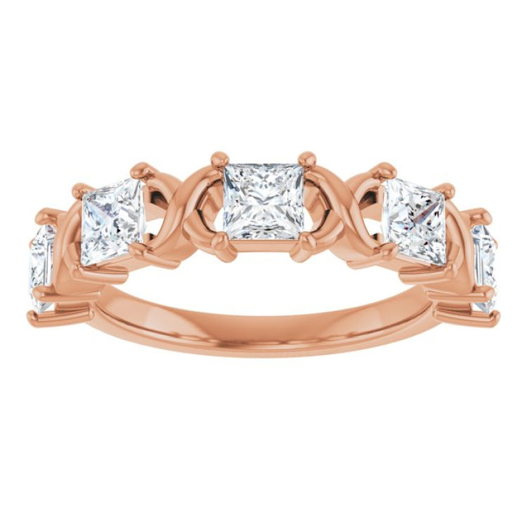 10K Rose Gold 1 1/2 CTW Natural Diamond Anniversary Band