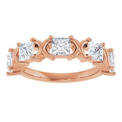 10K Rose Gold 1 1/2 CTW Natural Diamond Anniversary Band