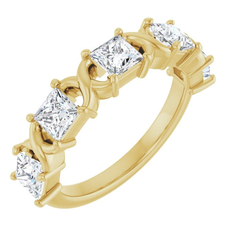 10K Yellow Gold 1 1/2 CTW Natural Diamond Anniversary Band
