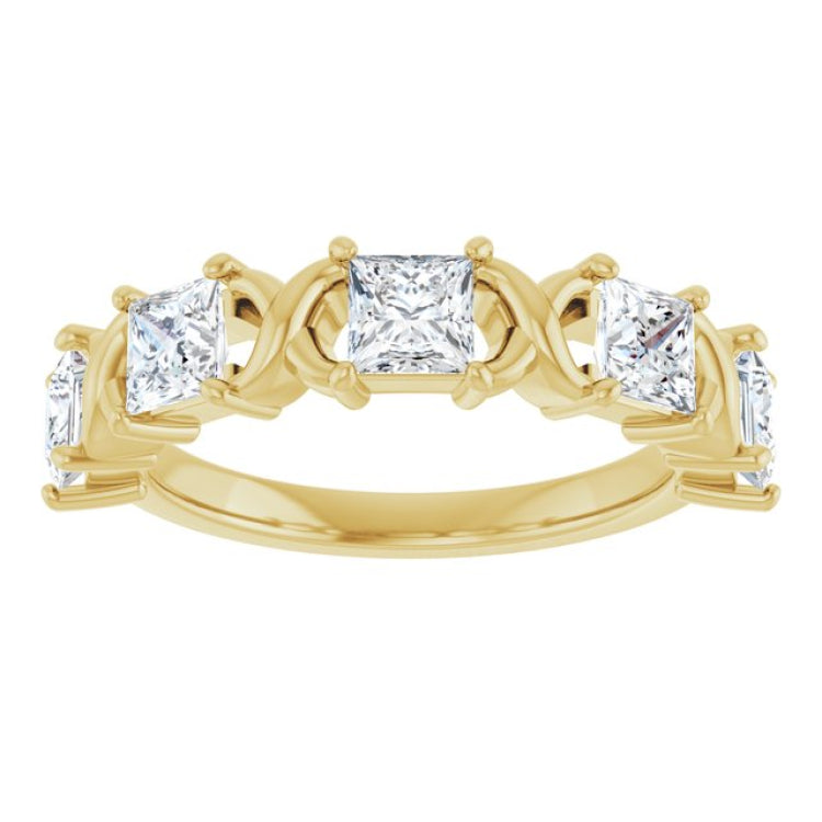 10K Yellow Gold 1 1/2 CTW Natural Diamond Anniversary Band