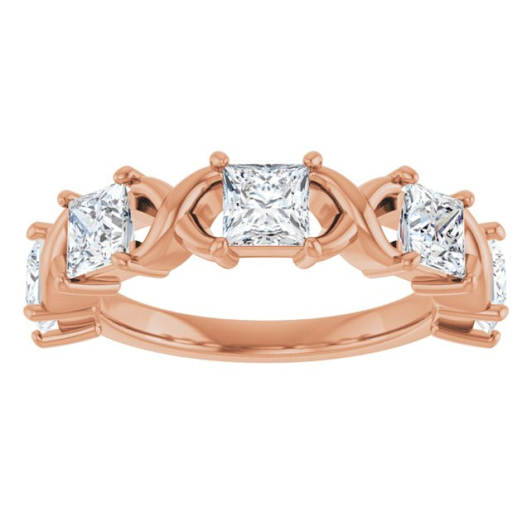 10K Rose Gold 1 9/10 CTW Natural Diamond Anniversary Band