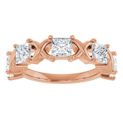 10K Rose Gold 1 9/10 CTW Natural Diamond Anniversary Band