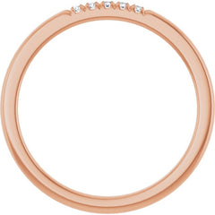10K Rose Gold .05 CTW Natural Diamond French-Set Anniversary Band