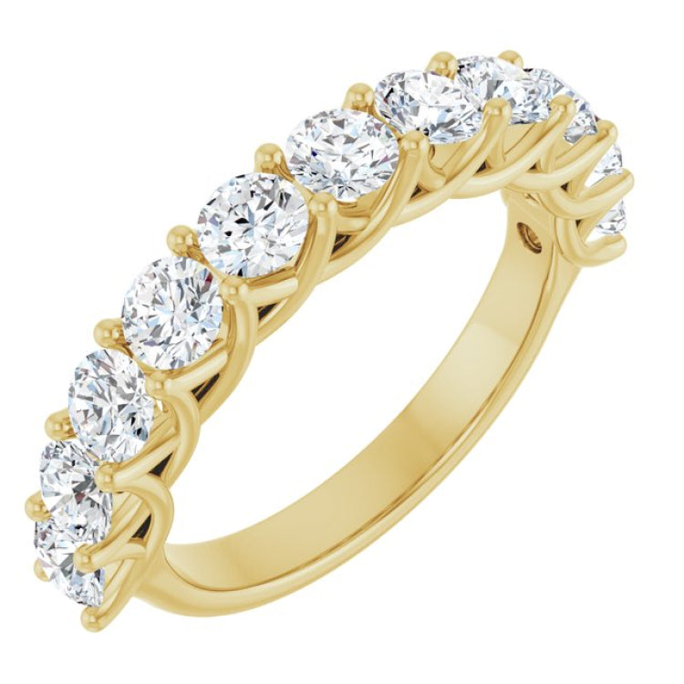10K Yellow Gold 1 5/8 CTW Natural Diamond Anniversary Band