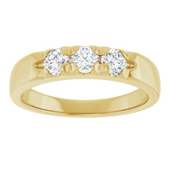 10K Yellow Gold 1/2 CTW Natural Diamond Anniversary Band