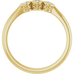 10K Yellow Gold 1/8 CTW Lab-Grown Diamond Anniversary Band