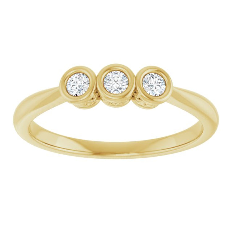 10K Yellow Gold 1/8 CTW Lab-Grown Diamond Anniversary Band