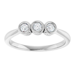 10K White Gold 1/5 CTW Lab-Grown Diamond Anniversary Band