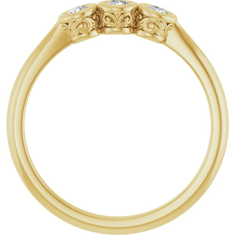 10K Yellow Gold 1/5 CTW Lab-Grown Diamond Anniversary Band