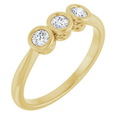 10K Yellow Gold 1/5 CTW Lab-Grown Diamond Anniversary Band