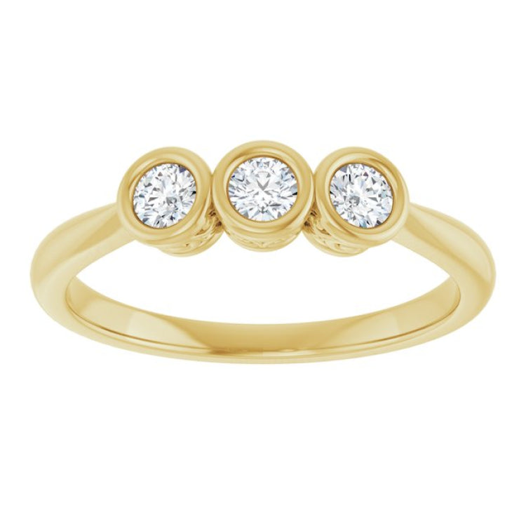 10K Yellow Gold 1/5 CTW Lab-Grown Diamond Anniversary Band