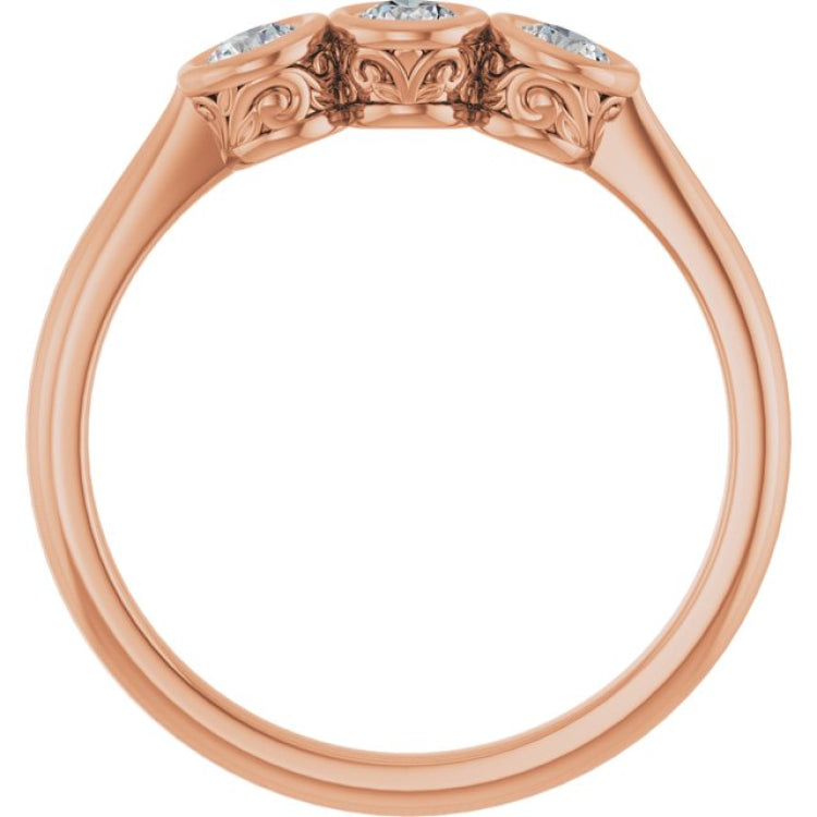 10K Rose Gold 1/3 CTW Lab-Grown Diamond Anniversary Band