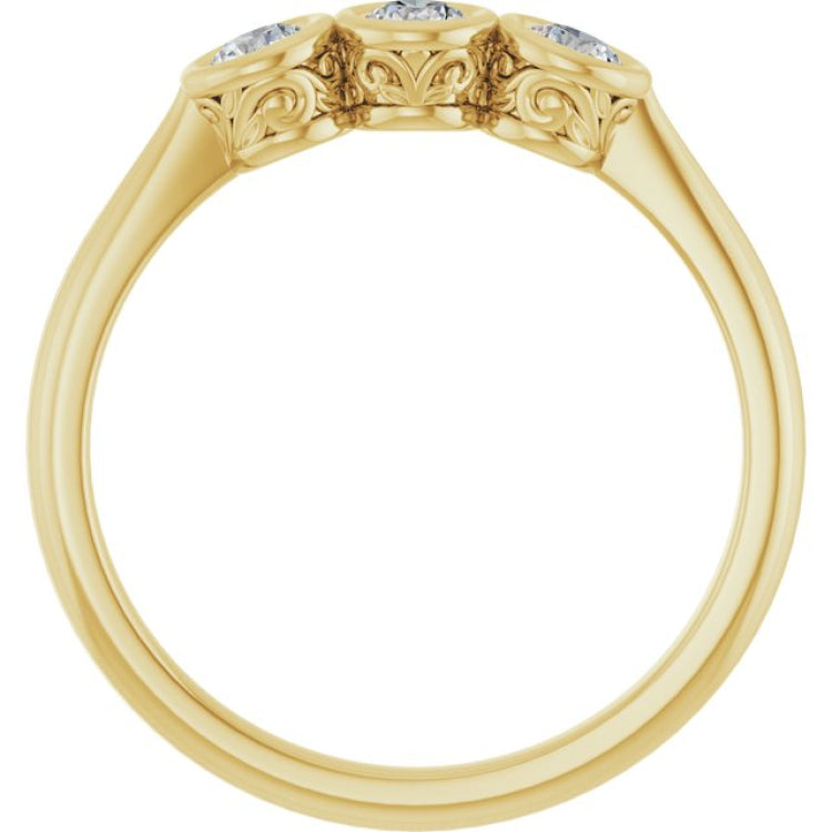 10K Yellow Gold 1/3 CTW Lab-Grown Diamond Anniversary Band